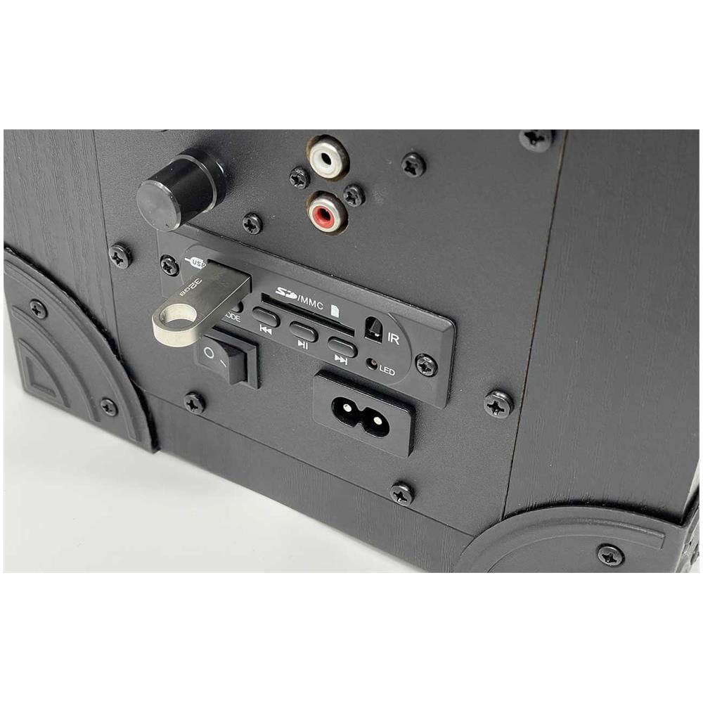 Sistema Audio Portatile Mini QUBO Stereo Potenza 100 W Bluetooth Nero con Radiomicrofono Ice e Telecomando - Foto 5