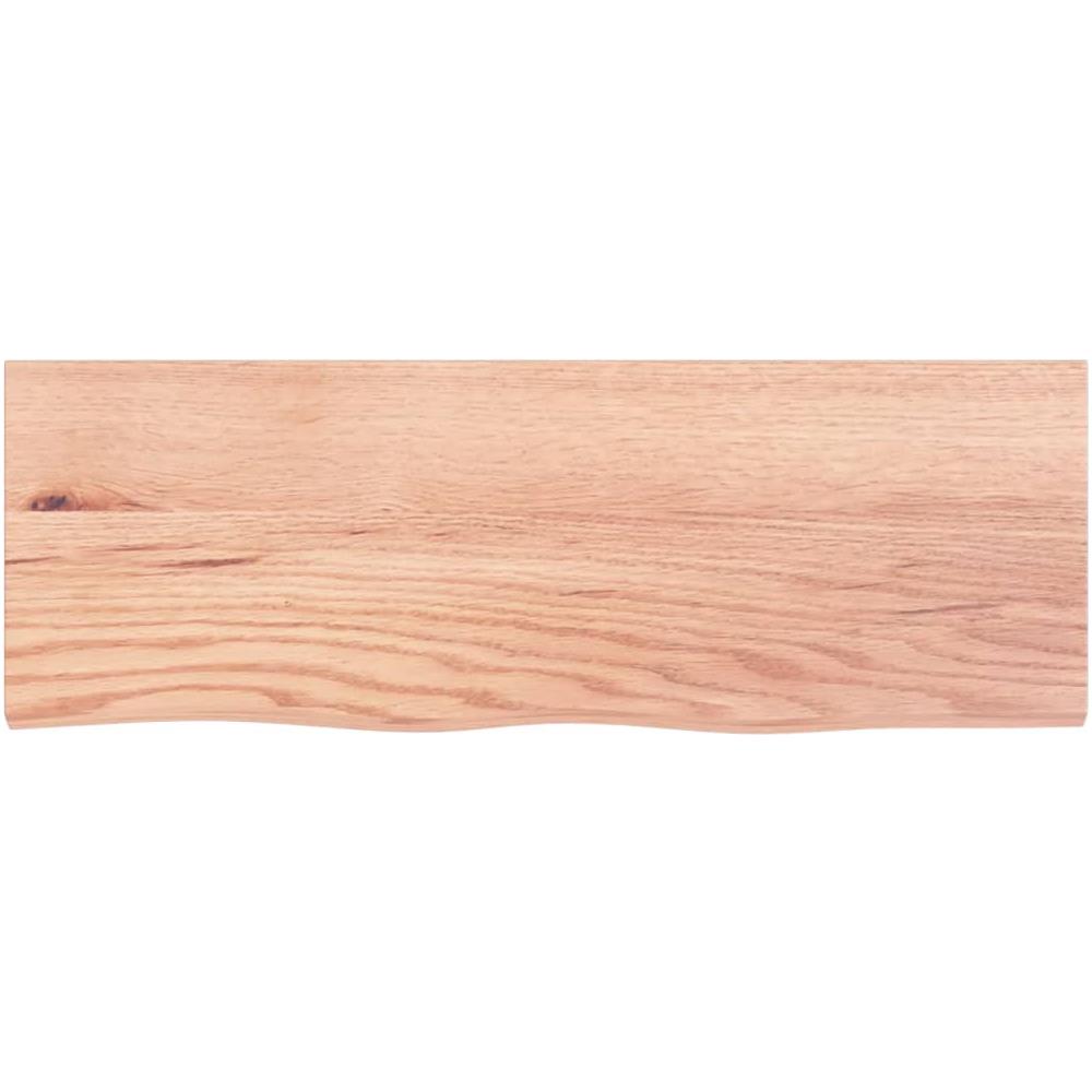 Ripiano Muro Marrone 80x30x (2-4) cm Massello Rovere Trattato - Foto 2