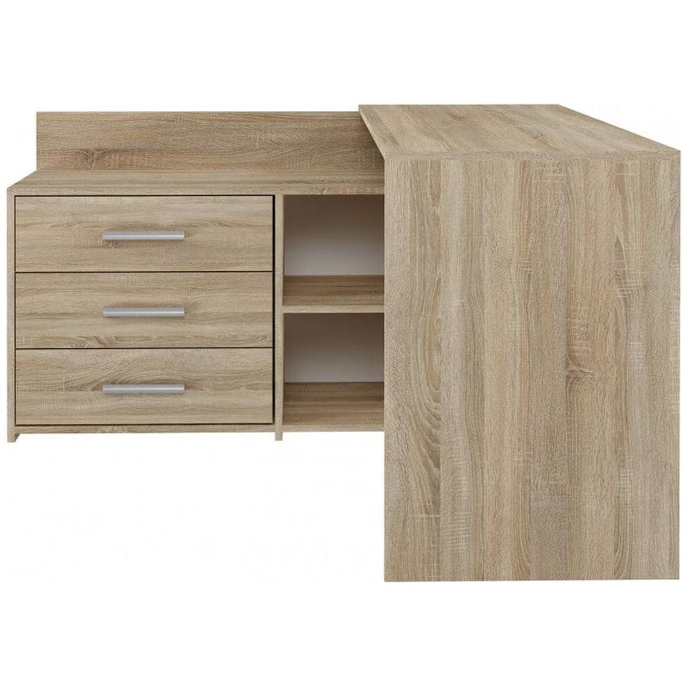 Dany Sonoma Kpl Scrivania Dany Sonoma Kpl Marrone Argentato 50 X 120 X 76 Cm - Foto 5