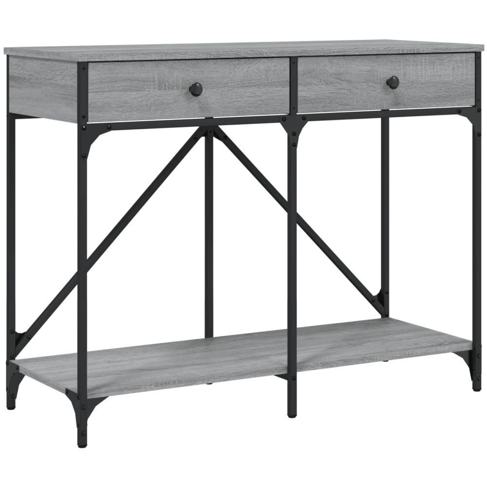 Tavolo Consolle Grigio Sonoma 100x39x78,5 Cm Legno Multistrato - Foto 2
