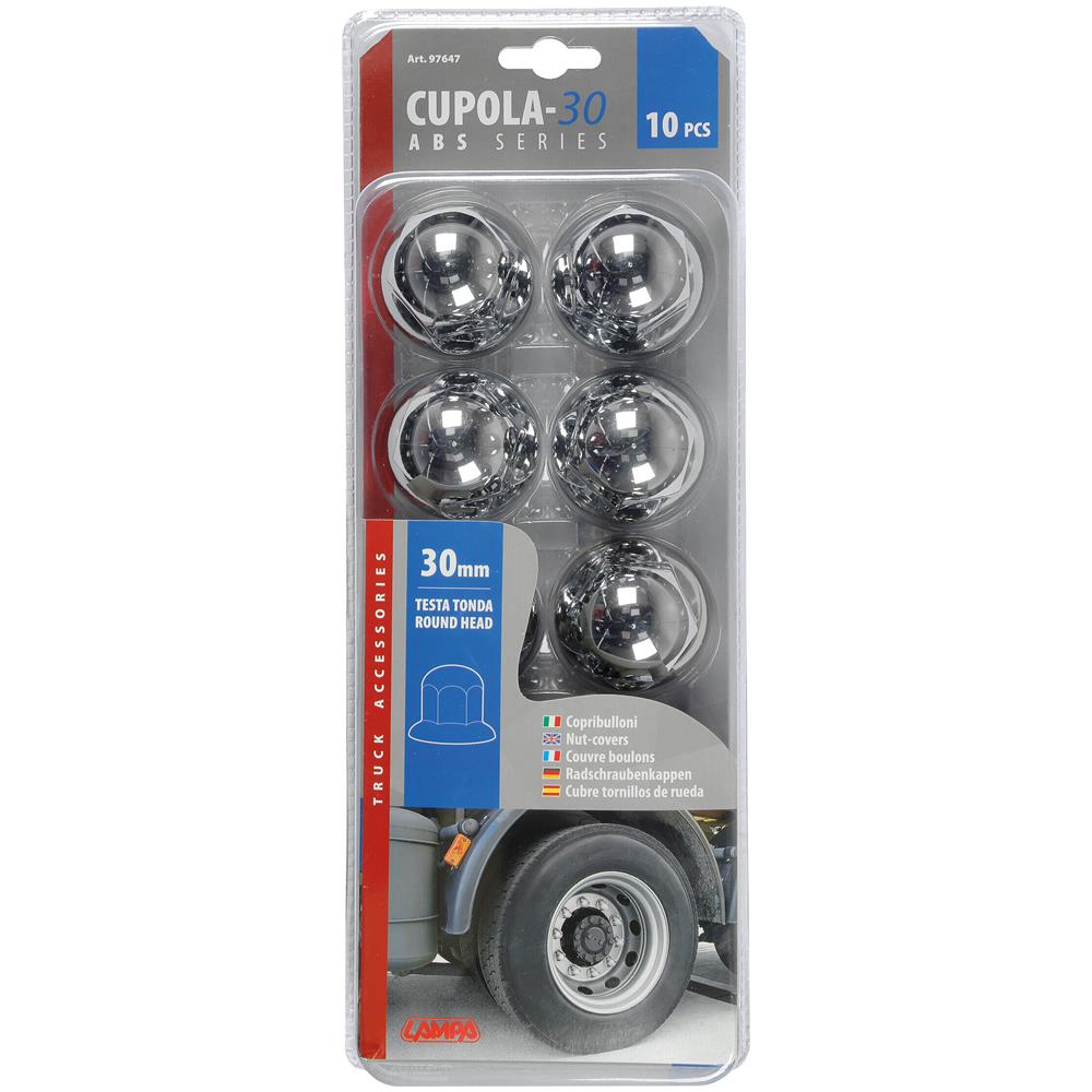Copribulloni Cromati In Abs - ? 30 Mm - Set 10 Pz - Foto 3