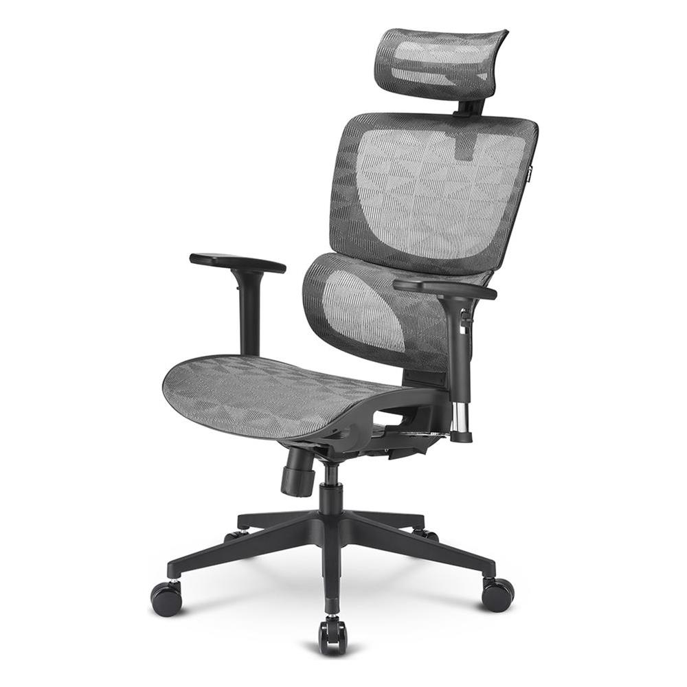 Sedia Da Ufficio / Poltrona Direzionale CASSILIS B Seduta In Tessuto / Schienale In Rete Nero - Foto 6