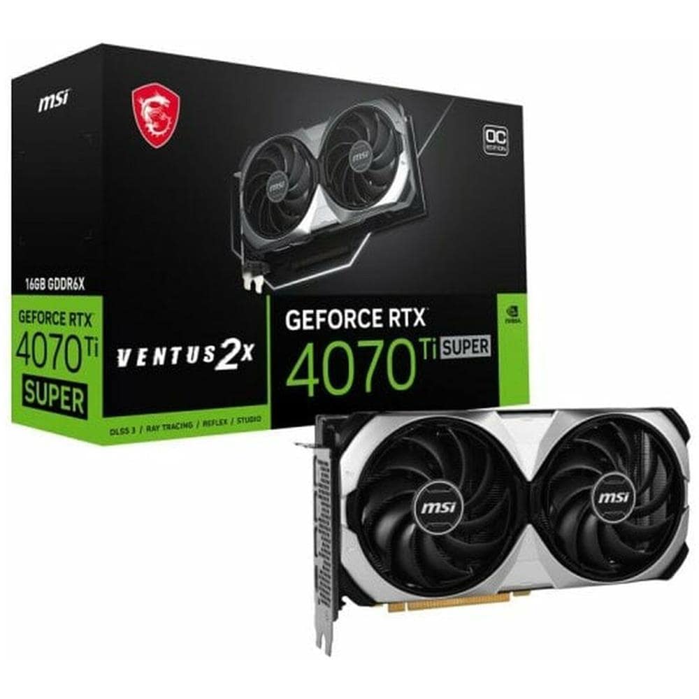 GeForce RTX 4070 Ti SUPER 16 GB GDDR6X PCI Express 4.0 3 x DisplayPort 1 x HDMI VENTUS 2X OC - Foto 1
