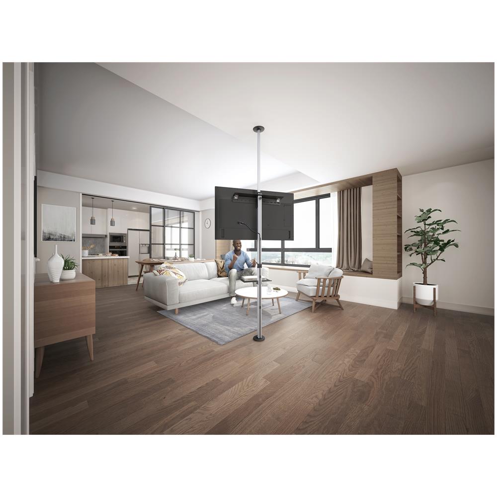 650621 Supporto TV a parete 177,8 cm (70") Nero, Stainless steel - Foto 11