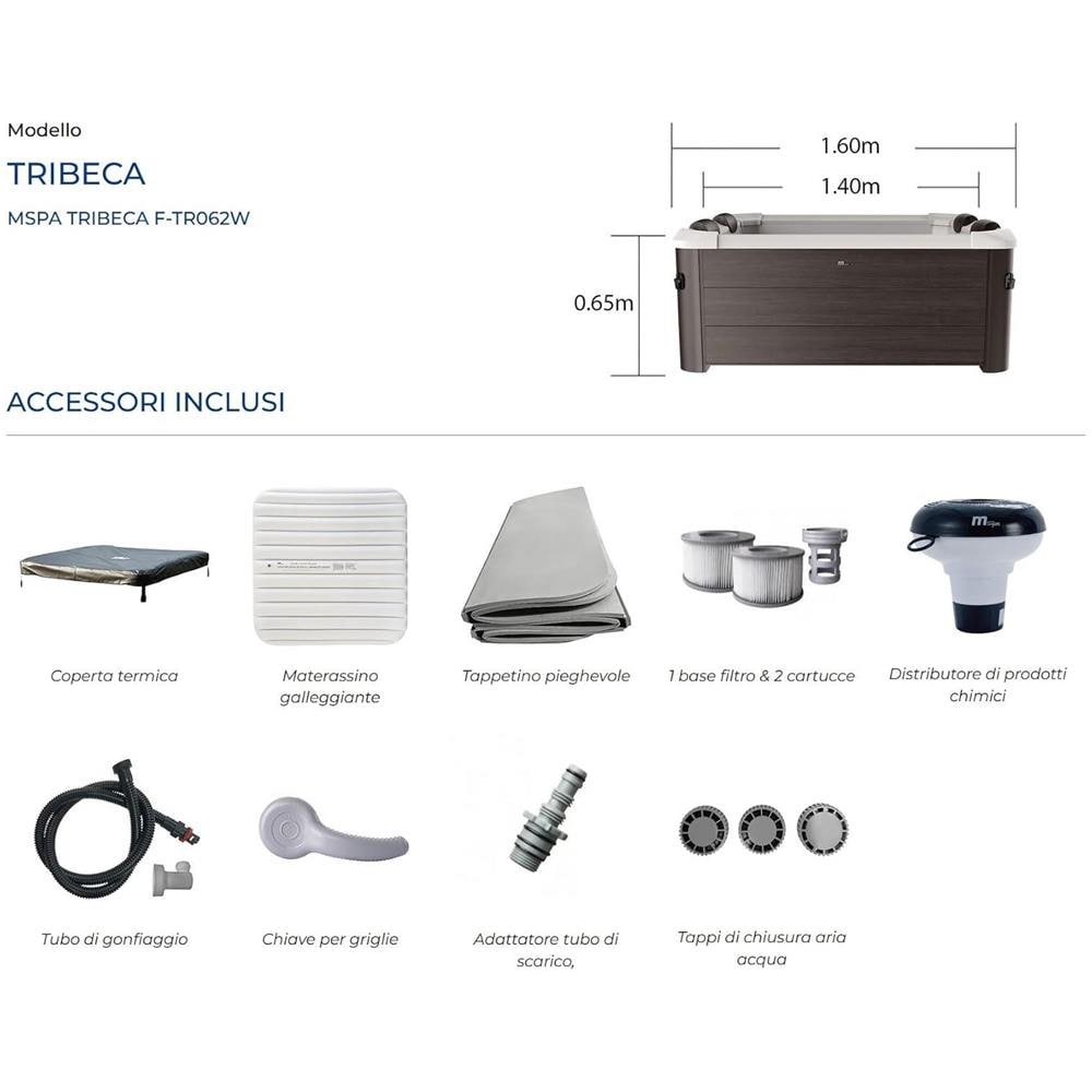 Piscina Idromassaggio F TR062W Tribeca Rigida Noce Scuro - Foto 5