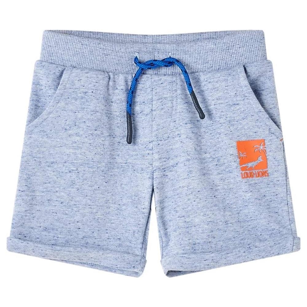 Pantaloncini per Bambini con Coulisse Blu Mélange 128 - Foto 1