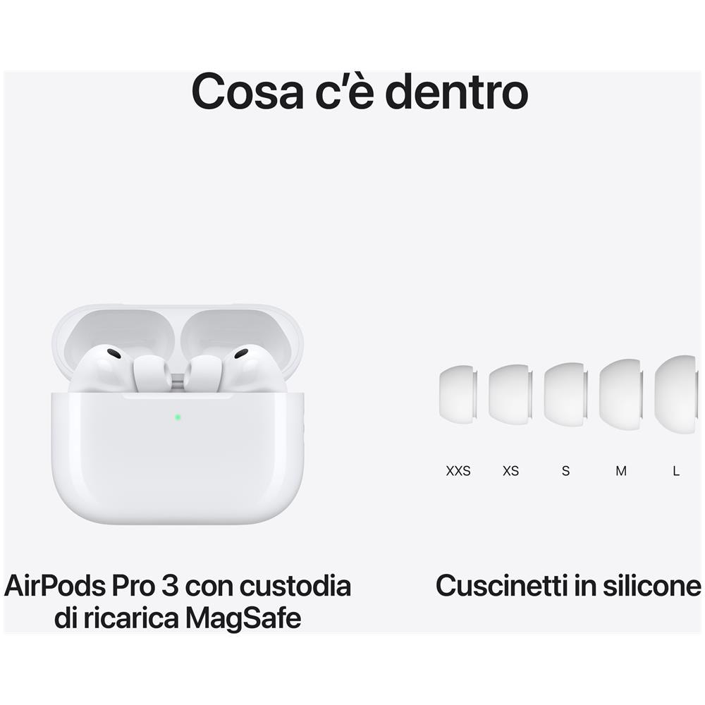 AirPods Pro (terza generazione) AirPods Pro (3rd generation) Auricolare True Wireless Stereo (TWS) In-ear Chiamate /Musica /Sport /Tutti i giorni Bluetooth Bianco - Foto 6