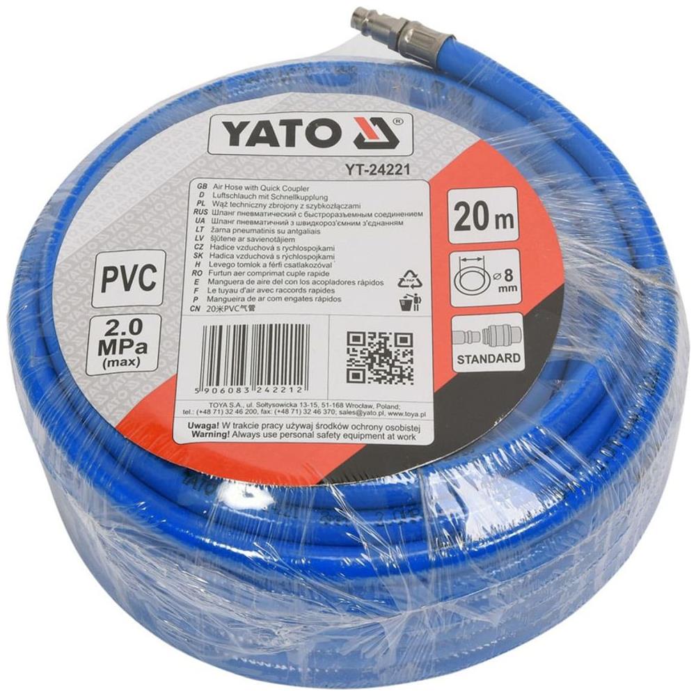 Tubo Per Aria Compressa 20 M Pvc Yt-24221 - Foto 2