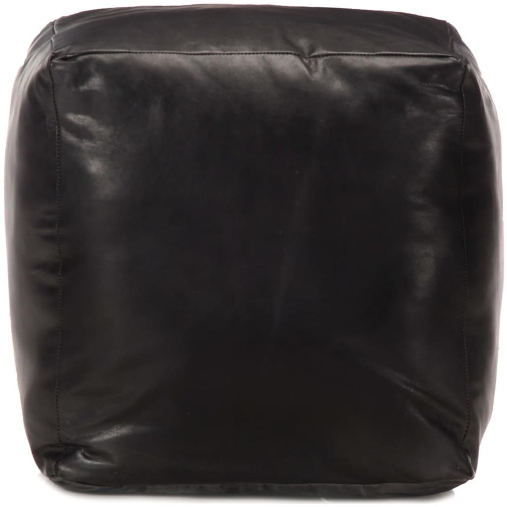 Pouf Nero 40x40x40 Cm In Vera Pelle Di Capra - Foto 2