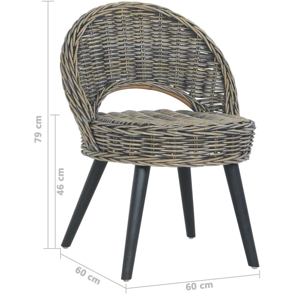 Poltrona In Rattan Kubu Nero - Foto 7