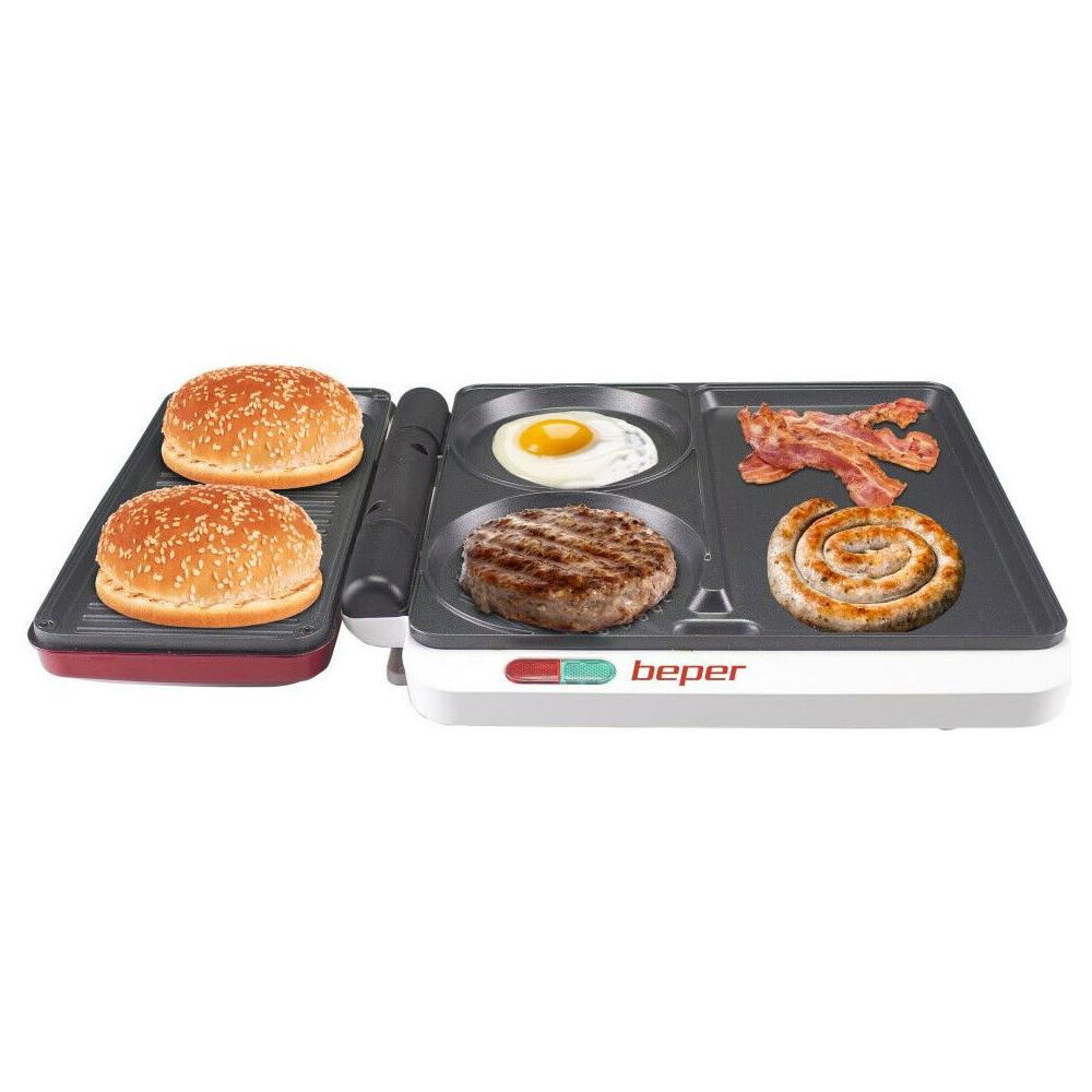 Piastra Multifunzione 4 In 1 Cottura Hamburger Carne Pesce Verdure - Foto 2