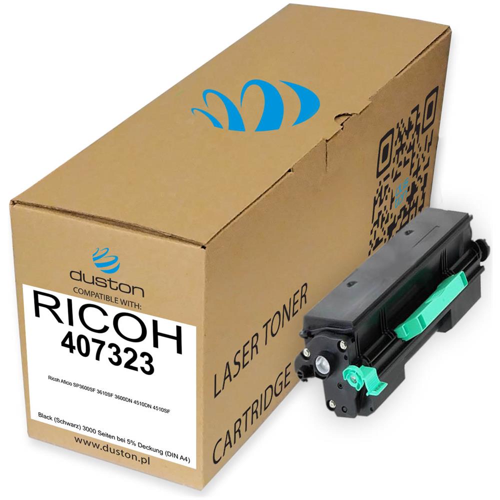 TONER COMPATIBILE - 5x 407323 Negro Compatible Con Ricoh Aficio Sp3600sf Sp3610sf Sp3600dn Sp4510dn Sp4510sf - Foto 2