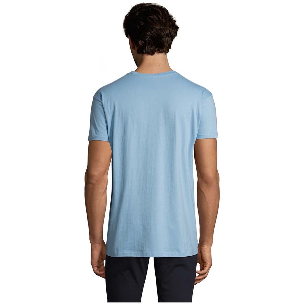 T-shirt Girocollo Da Uomo Modello Imperiale Taglia S Azzurro Sky - Foto 2