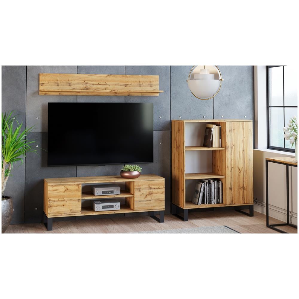 Fondi Mobile, Libreria, Cassettiera Soppalco, Scaffale Industriale Rovere Wotan - Foto 4