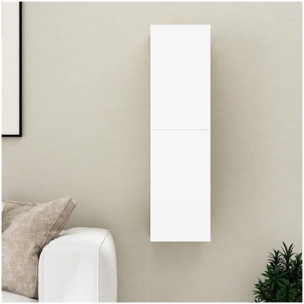 Mobile Porta TV Bianco 30,5x30x110 cm in Legno Multistrato - Foto 2