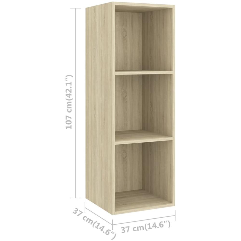 Set Porta TV 3 pz Rovere Sonoma in Truciolato - Foto 6