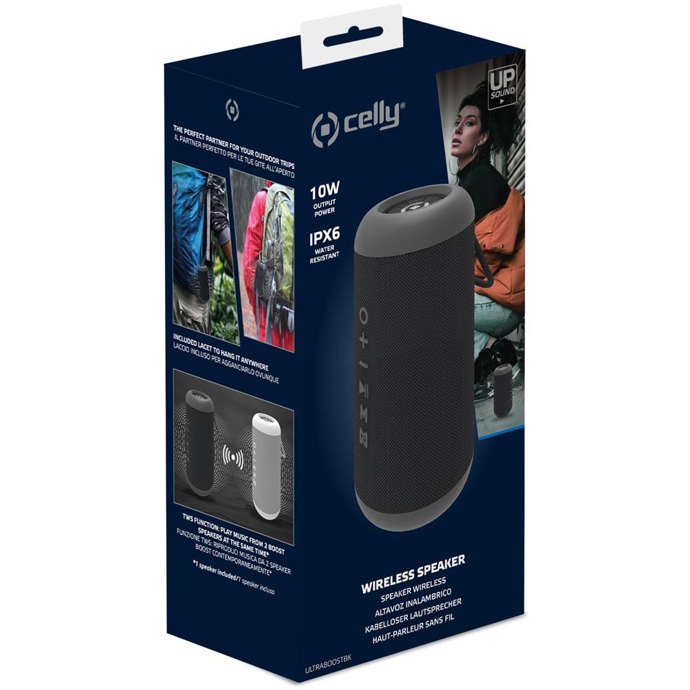 Speaker Portatile Ricaricabile ULTRABOOST Wireless Potenza 10 Watt Colore Nero - Foto 5