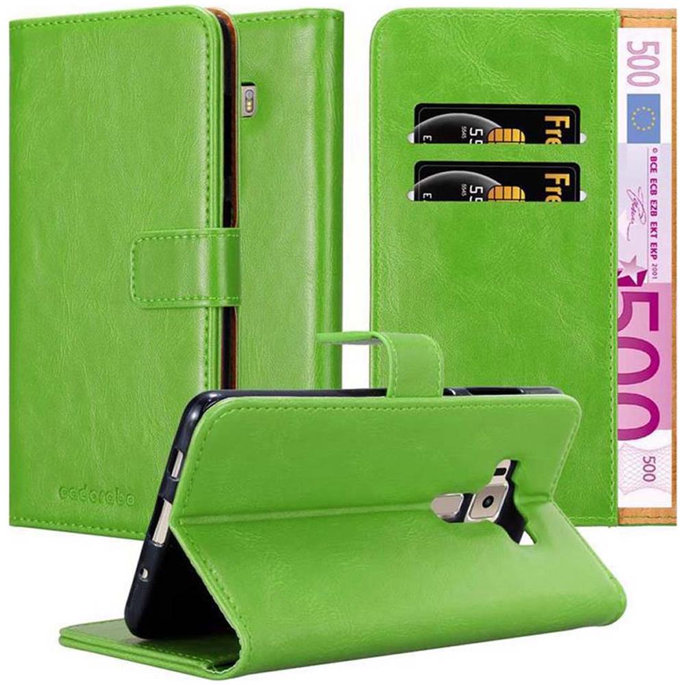 Custodia Compatibile Con Asus Zenfone 3 Deluxe In Verde Erbe - Coperchio Protettiva Con Chiusura Magnetica, Funzione Stand E Tasca Per Le Carte - Foto 1