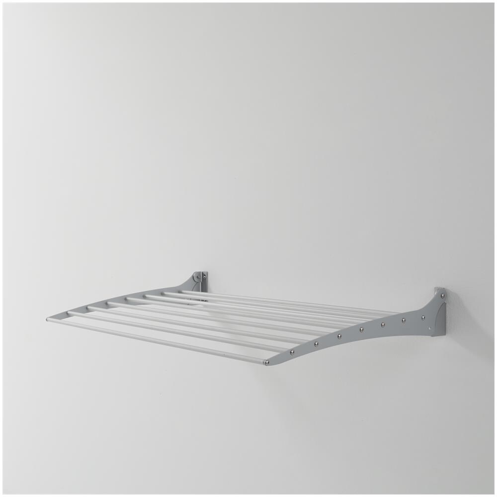 3x Stendino Da Parete, Stendibiancheria A Muro Autoportante, Stendino A Scomparsa In Alluminio E Acciaio 120x50x10 Cm, Fold - Foto 5