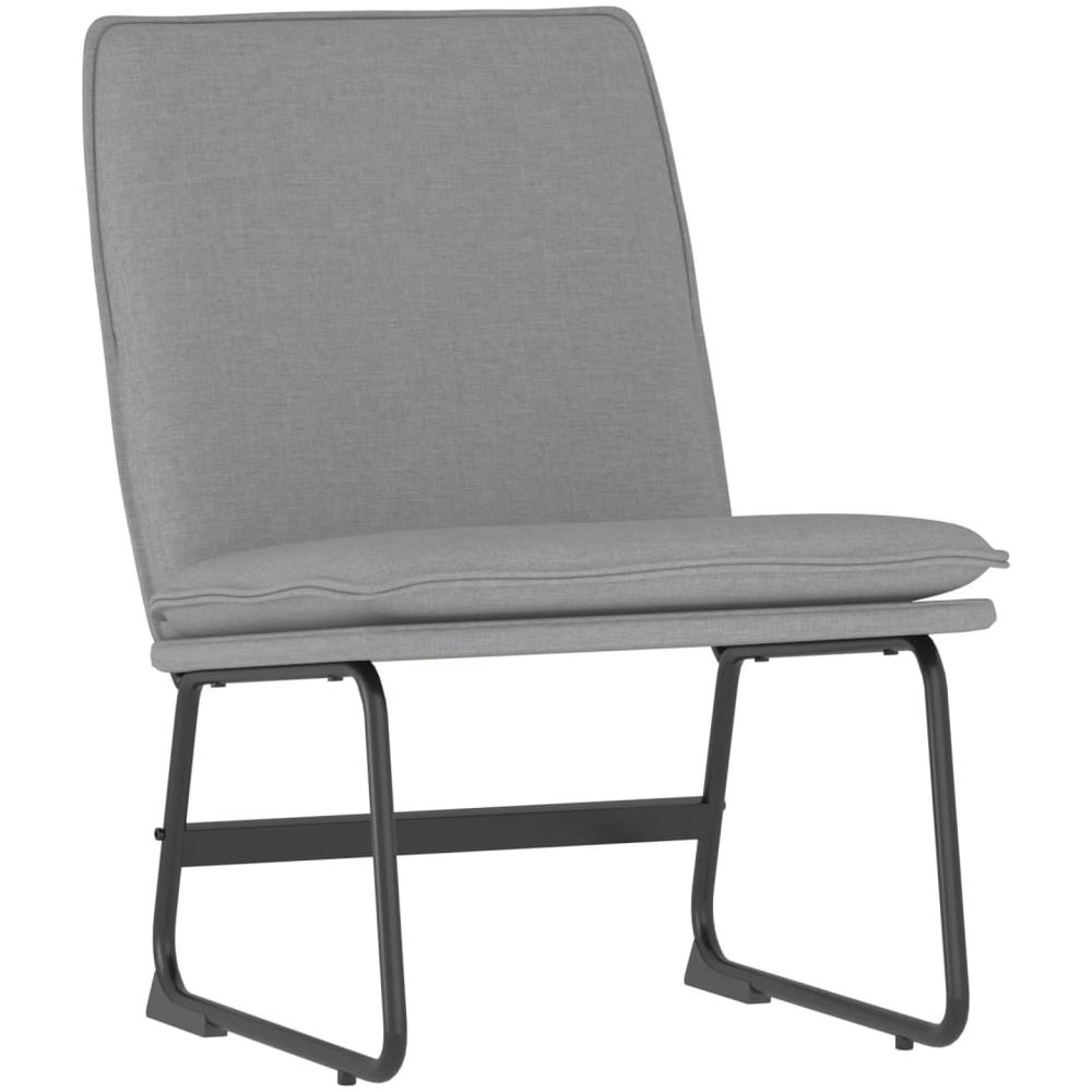 Sedia Lounge Grigio Chiaro 52x75x76 Cm In Tessuto - Foto 2