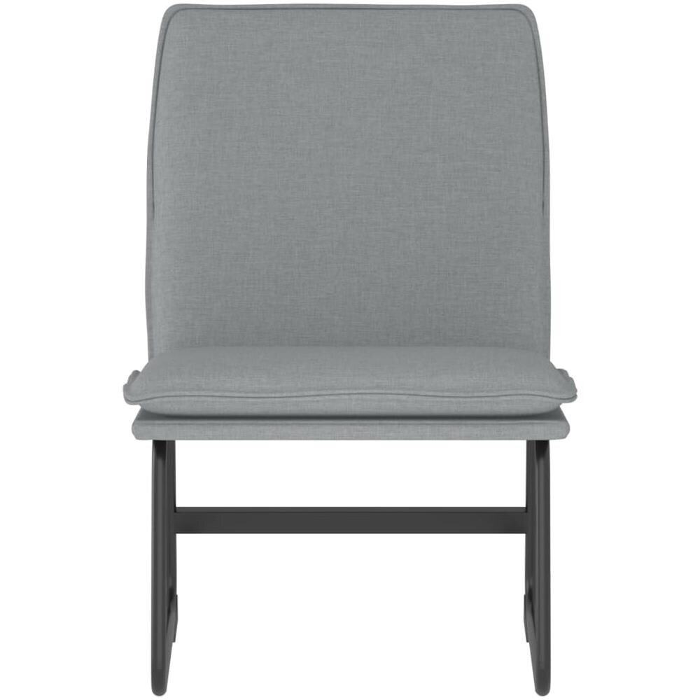 Sedia Lounge Grigio Chiaro 52x75x76 Cm In Tessuto - Foto 5