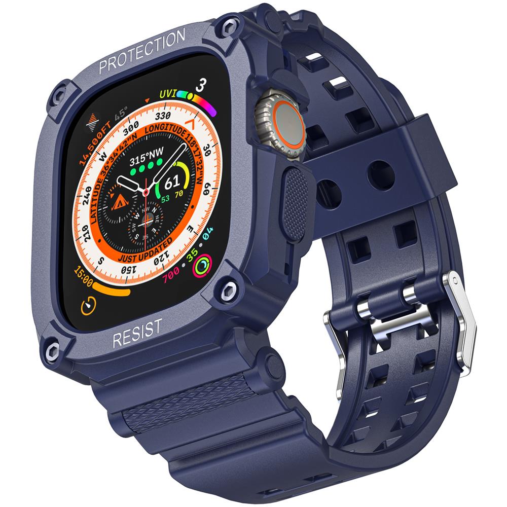 Custodia Protettiva E Bracciale Per Apple Watch Ultra 49mm Darkblue - Foto 2