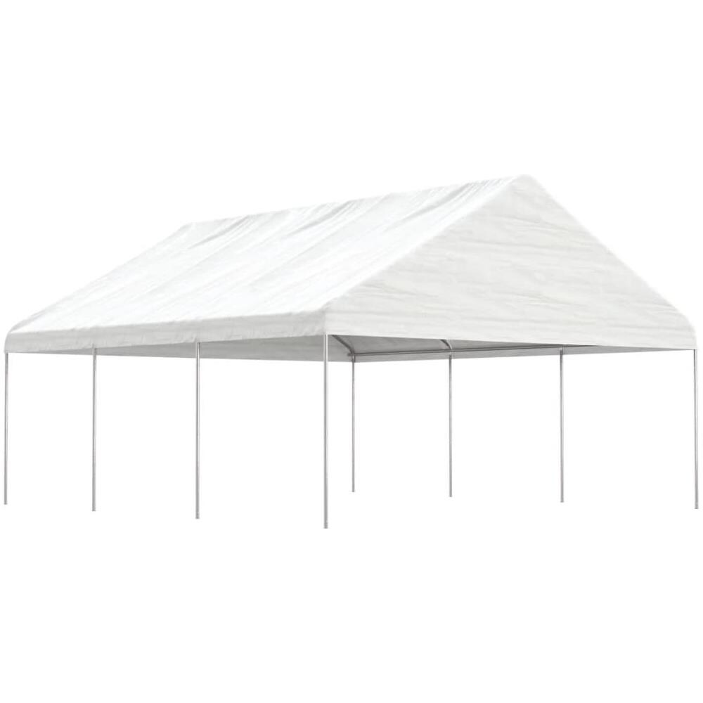 Gazebo Con Tetto Bianco 6,69x5,88x3,75 M In Polietilene - Foto 1