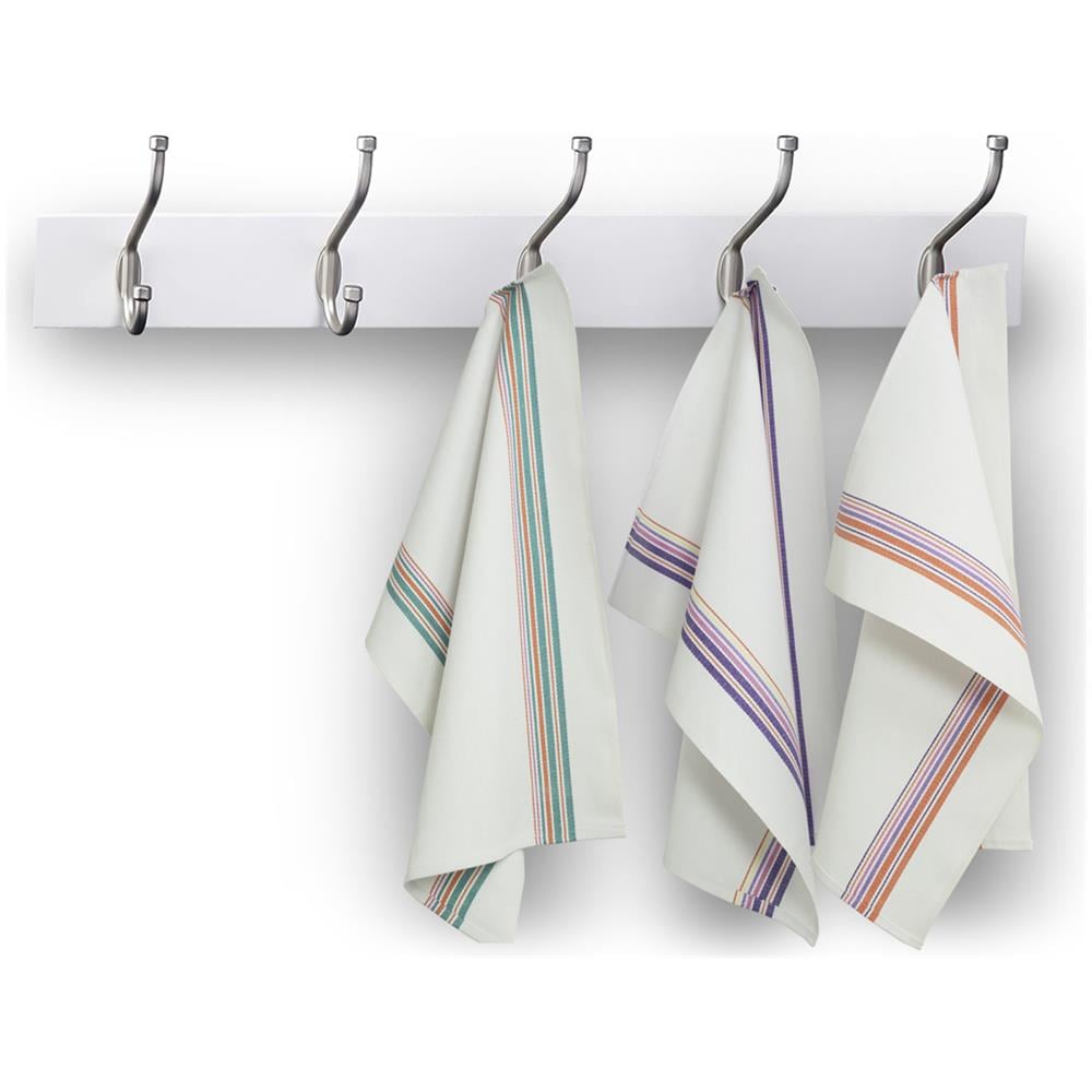 Set 6 Strofinaccio Asciugamano Cucina In Cotone Tinto Filo Modello Rinfranto - Foto 1