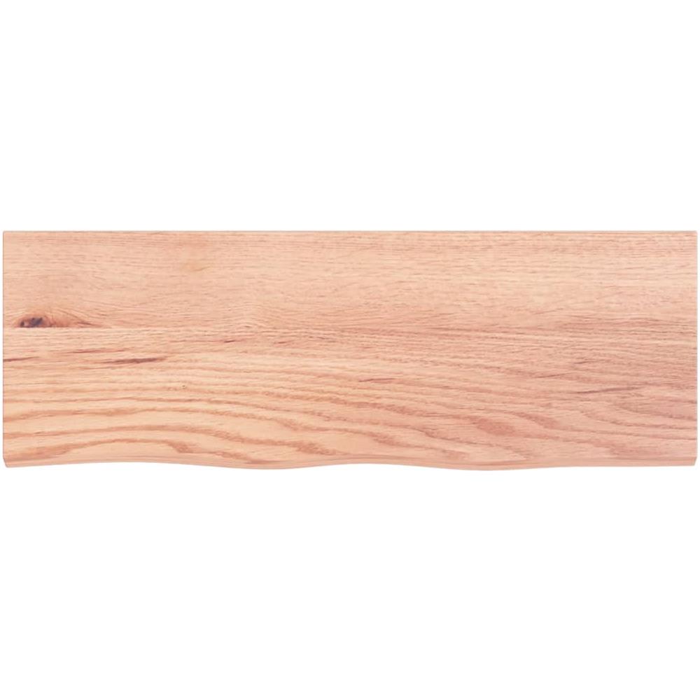 Ripiano Muro Marrone 80x30x (2-6) cm Massello Rovere Trattato - Foto 2