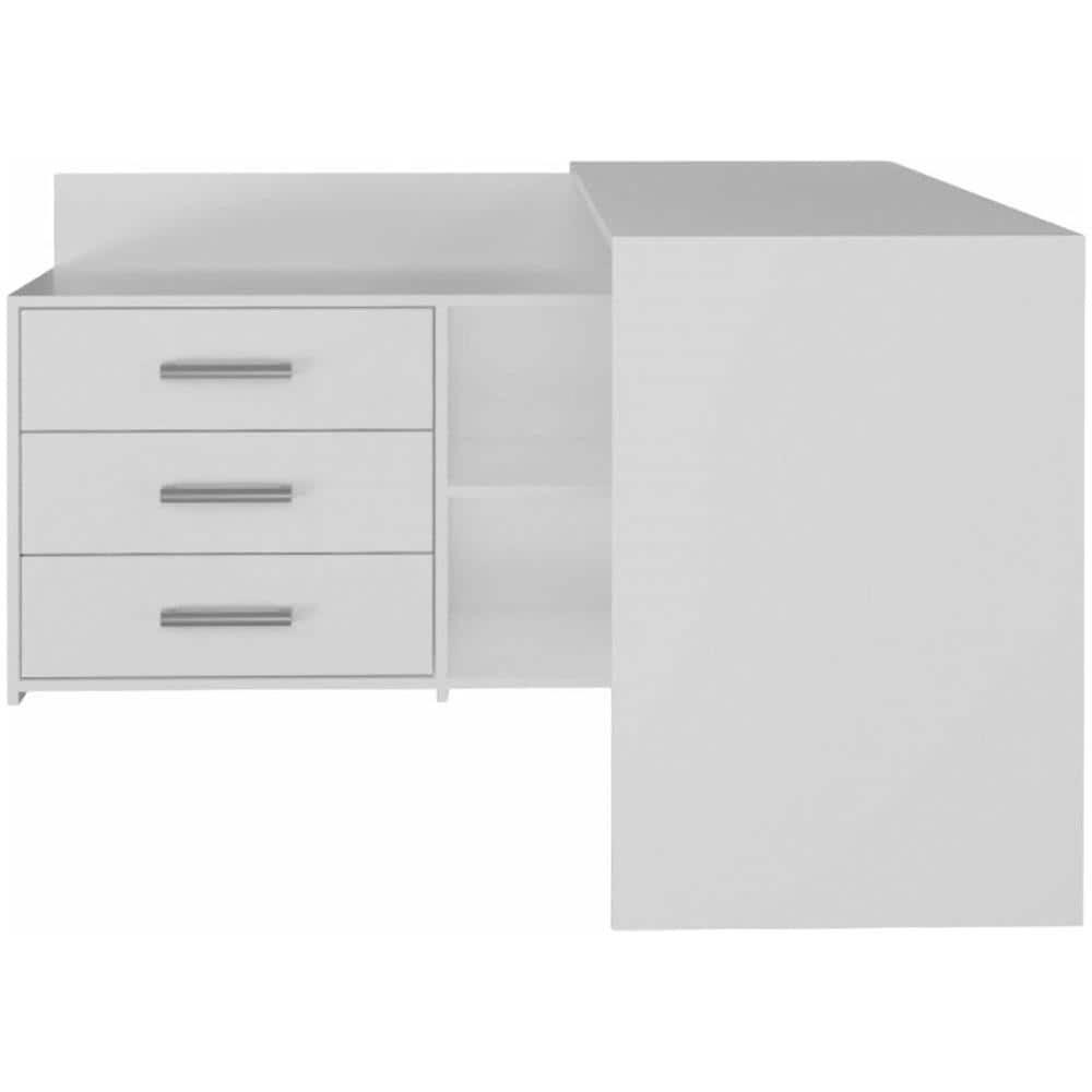 Dany Biel Kpl Scrivania Dany Biel Kpl Bianco Argentato 50 X 120 X 76 Cm - Foto 4