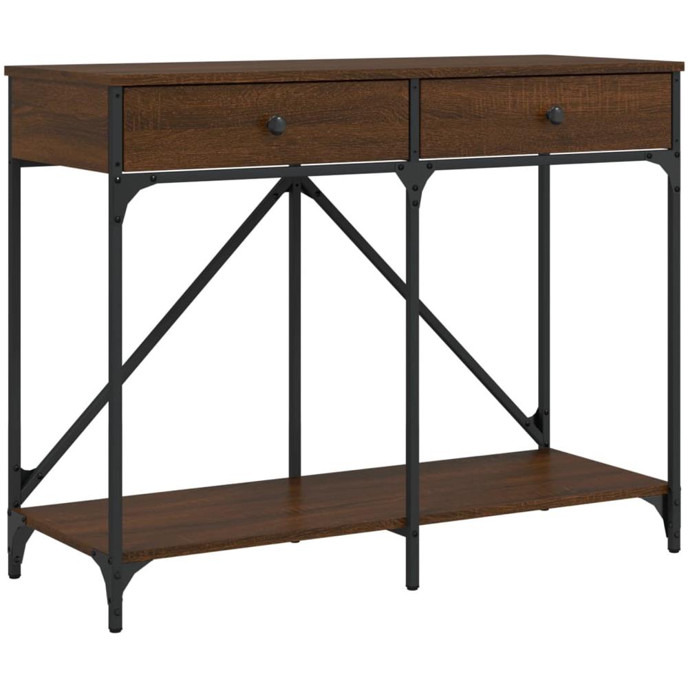 Tavolino Consolle Rovere Marrone 100x39x78,5 Cm Multistrato - Foto 2