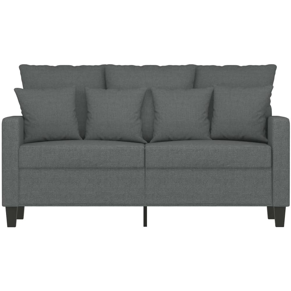 Divano A 2 Posti Grigio Scuro 120 Cm In Tessuto - Foto 3