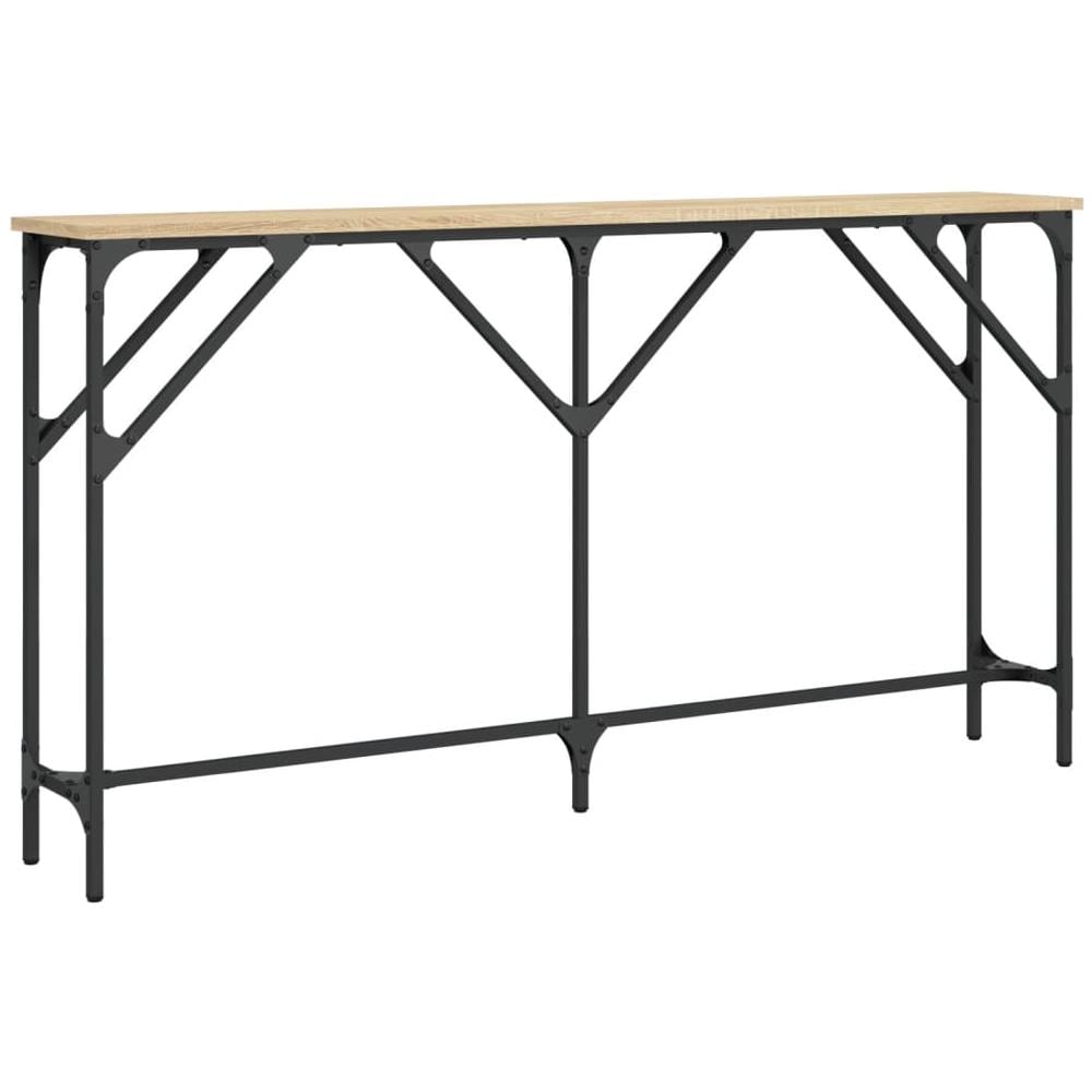 Tavolino Consolle Rovere Sonoma 140x23x75 Cm Legno Multistrato - Foto 2