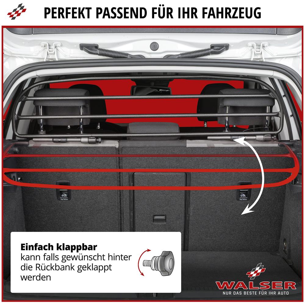 Dog Guard, Protezione Per Cani Con Montanti In Metallo, Protezione Per Auto Nera, Dimensione 9 - 1130x320mm - Foto 2