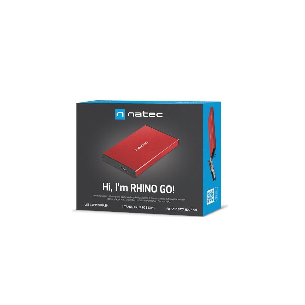 Rhino GO Box esterno HDD /SSD Rosso 2.5" - Foto 7