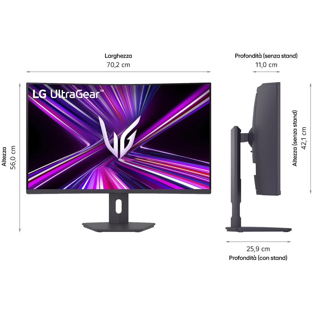 Monitor Gaming 32" LCD Curvo UltraGear Quad HD 180Hz Tempo di risposta 1 ms - Foto 4