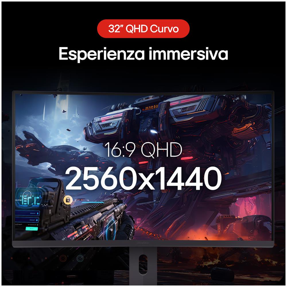 UltraGear Monitor Gaming 32" 16:9 curvo QHD 180Hz 1ms - Foto 9