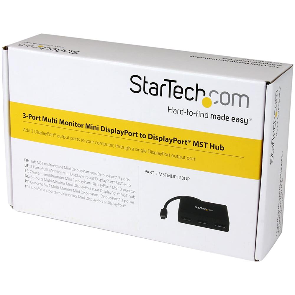 Hub MST multimonitor Mini DisplayPort 1.2 a DisplayPort triplo - Foto 1