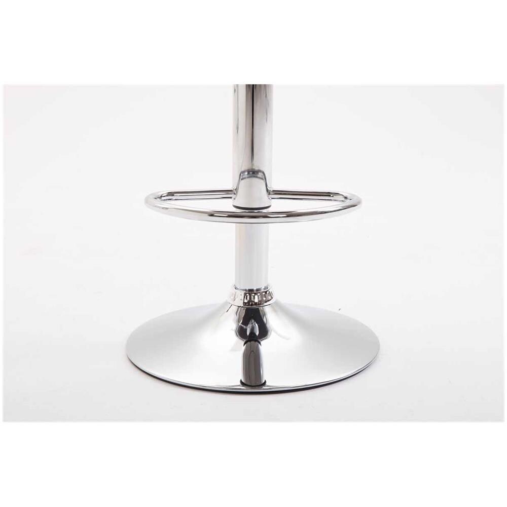 Set 2x Sgabelli Design Kiel In Similpelle - Coppia Sgabelli Cucina Tulip Girevoli Regolabili 60-82cm - Sgabello Bar Imbottito (2 Pezzi) Bianco Cromato - Foto 2