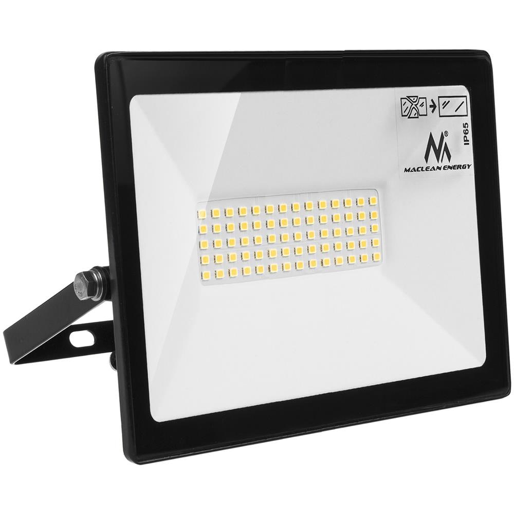 Riflettore Led Slim 50w, 4000lm Bianco Caldo (3000k) Maclean Energy Mce550 Ww, Ip65, Premium - Foto 1