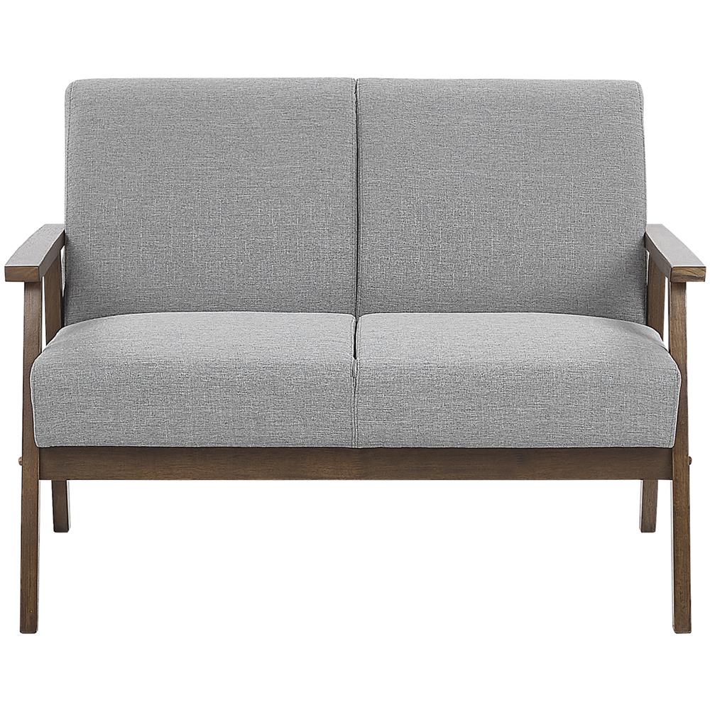 Divano A 2 Posti In Tessuto Grigio Asnes - Foto 1