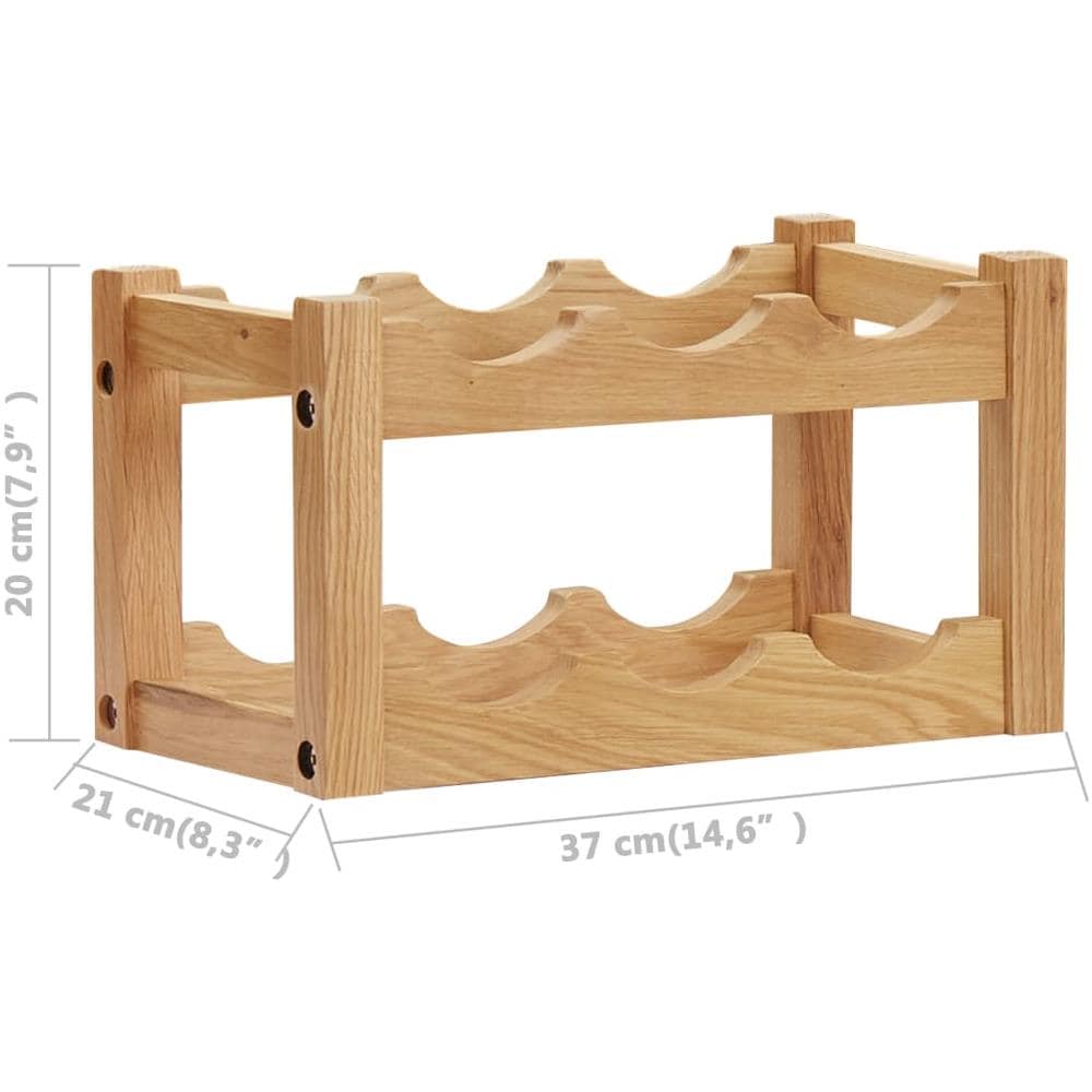 Cantinetta Per 6 Bottiglie 37x21x21 Cm Legno Massello Di Rovere - Foto 5