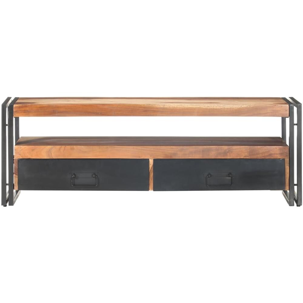 Mobile TV 120x30x40 cm in Legno Massello con Finitura Sheesham - Foto 3