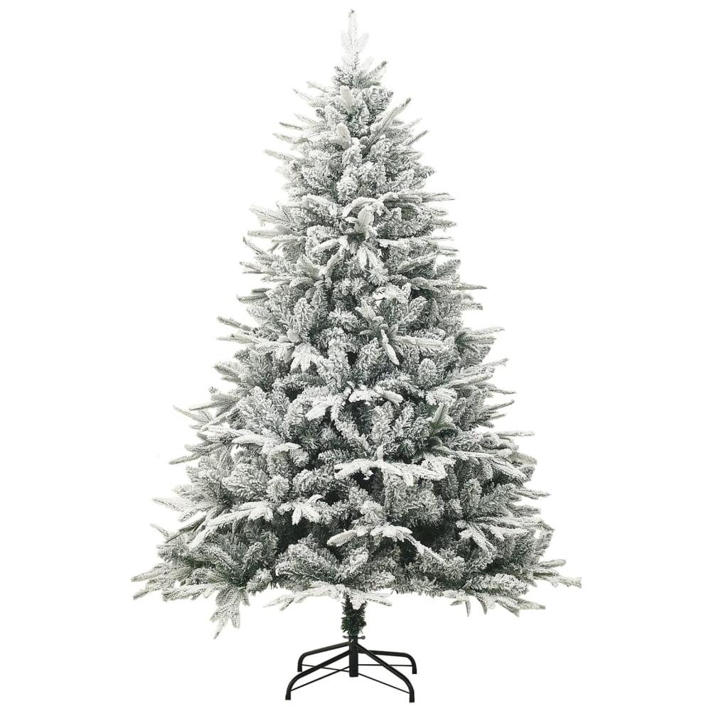 Albero di Natale Artificiale con Neve Verde 180 cm PVC e PE - Foto 2