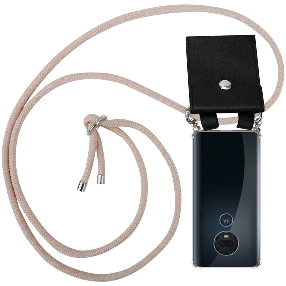 Catena Di Telefoni Cellulari Compatibile Con In Or Rosato A Perla - Coperchio Protettivo In Silicone Con Anelli D'argento, Cinturino In Corda E Custodia Staccabile - Foto 1