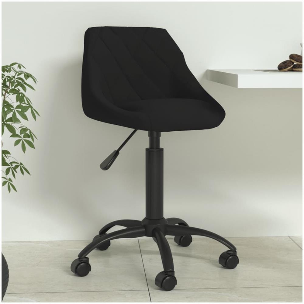 Sedia Da Pranzo Nera In Velluto - Foto 1