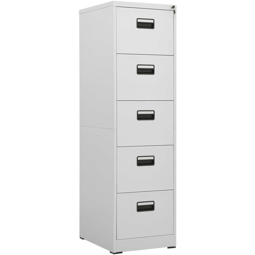 Armadio Classificatore Grigio Chiaro 46x62x164 Cm In Acciaio - Foto 1