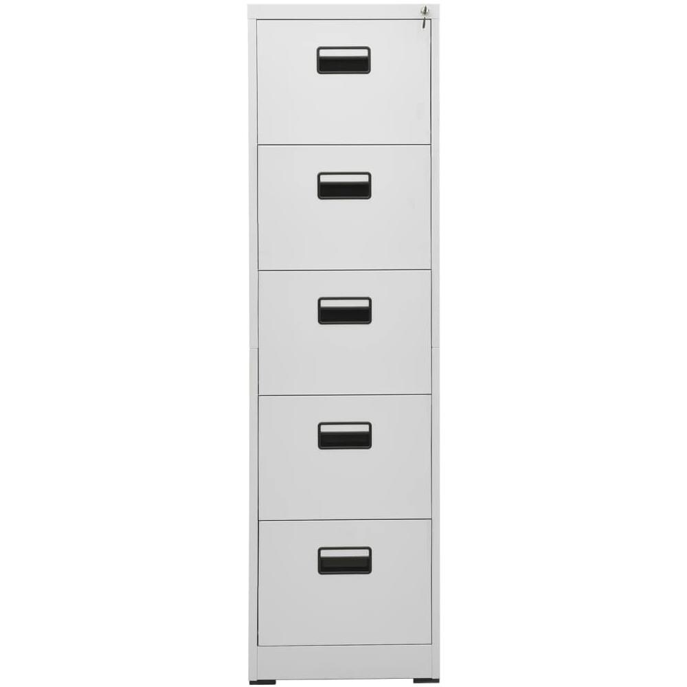 Armadio Classificatore Grigio Chiaro 46x62x164 Cm In Acciaio - Foto 2