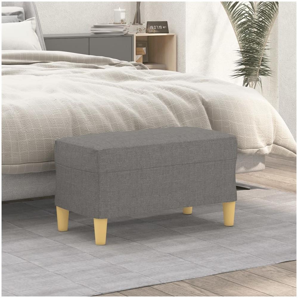 Panca Grigio Scuro 70x35x41 Cm In Tessuto - Foto 1