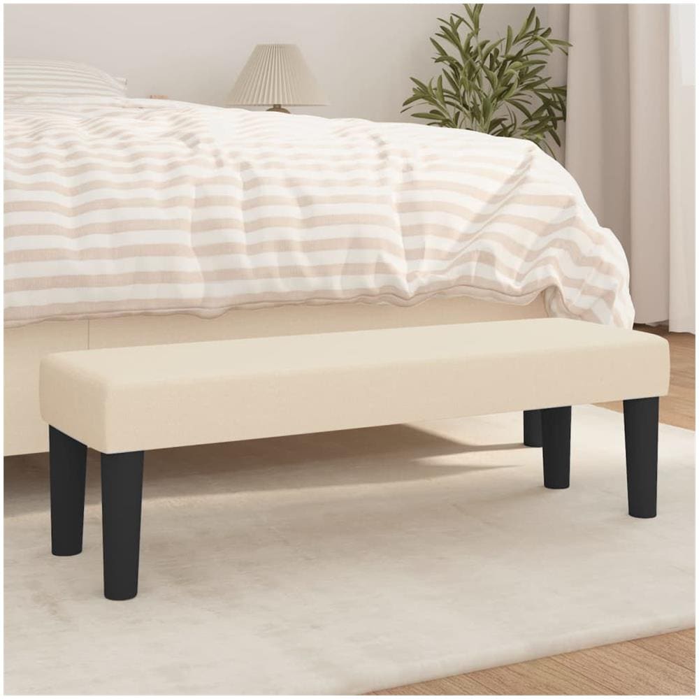 Panca Crema 100x30x30 Cm In Tessuto - Foto 1